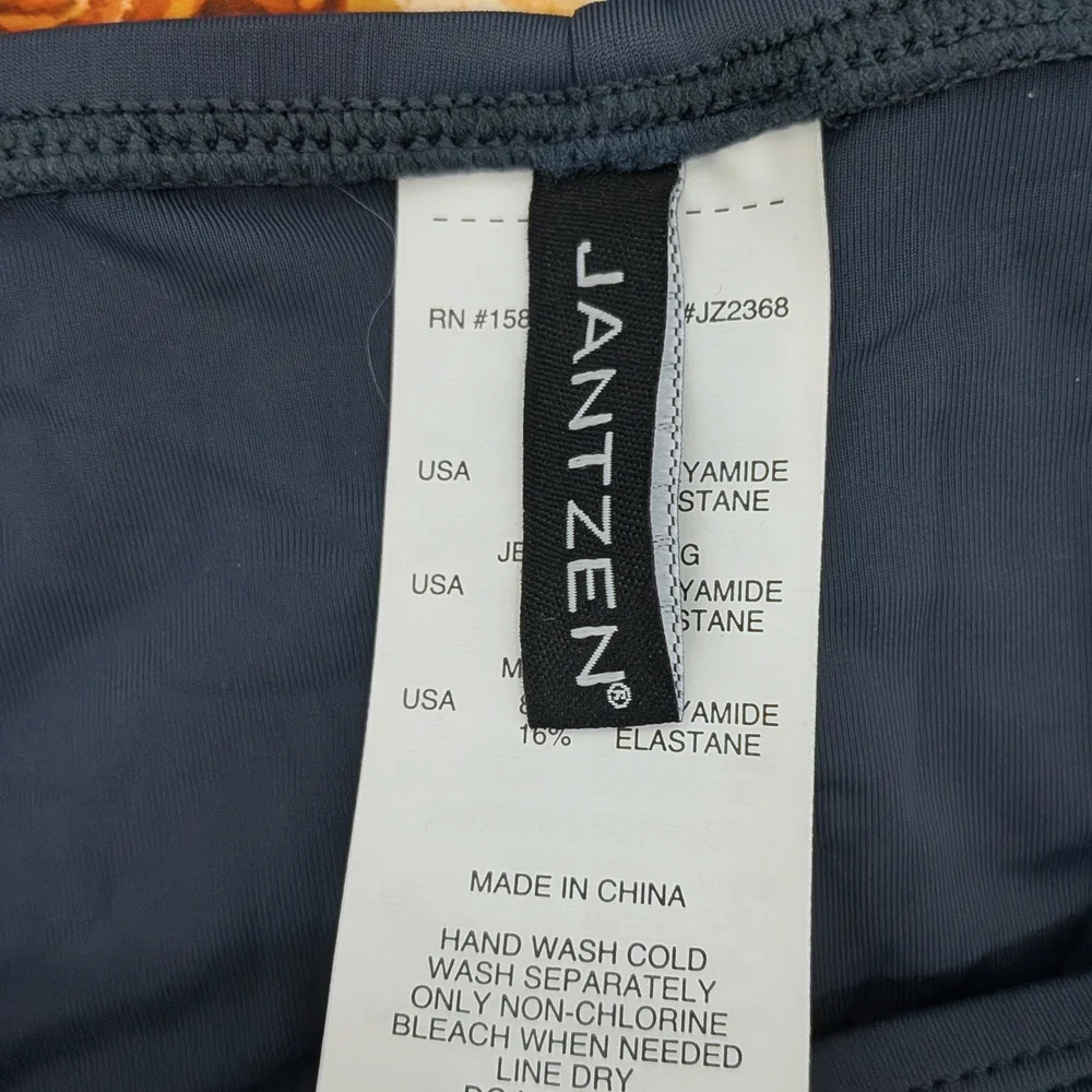 Jantzen Navy Floral Ruched Two-Piece Tankini NWT - Picture 5 of 8